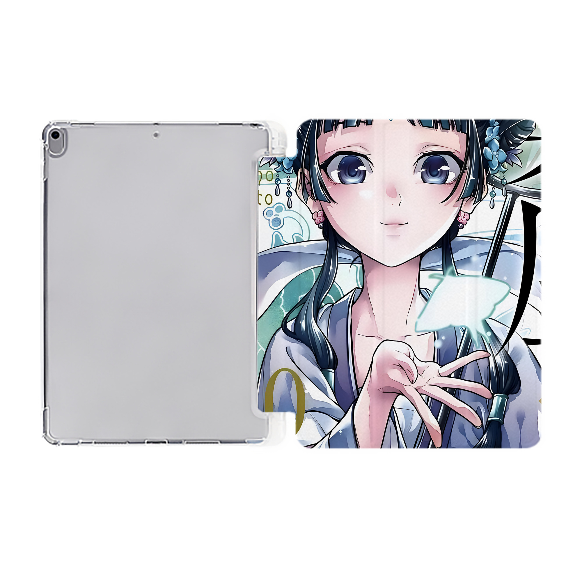 （画像用） 薬屋のひとりごと The Apothecary Diaries IPad ケース ペン収納付き 三つ折りスタンド PUレザー×シリコン 対応機種9.5/10.5/10.9インチ